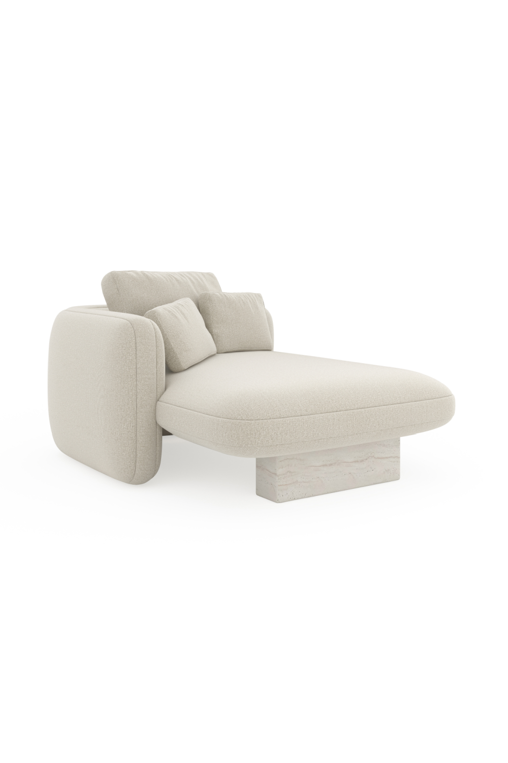 Ecru Linen Chaise Longue | Caracole Overlap | Oroa.com