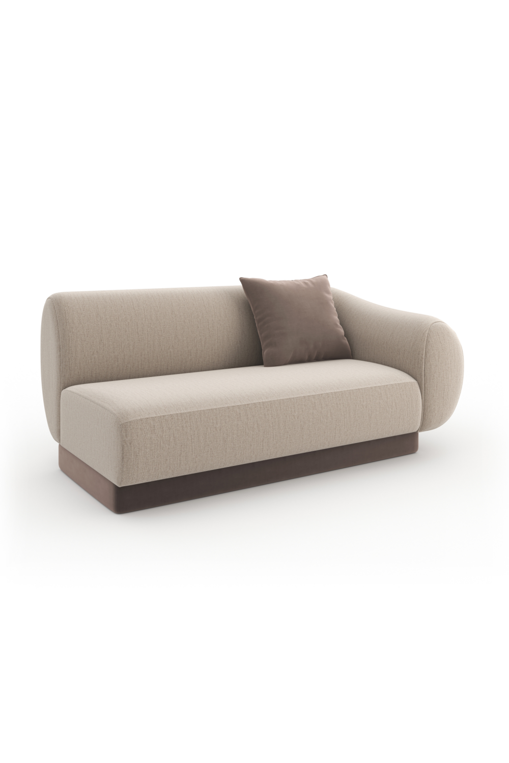 Beige Ribbed Linen Loveseat | Caracole Seta | Oroa.com