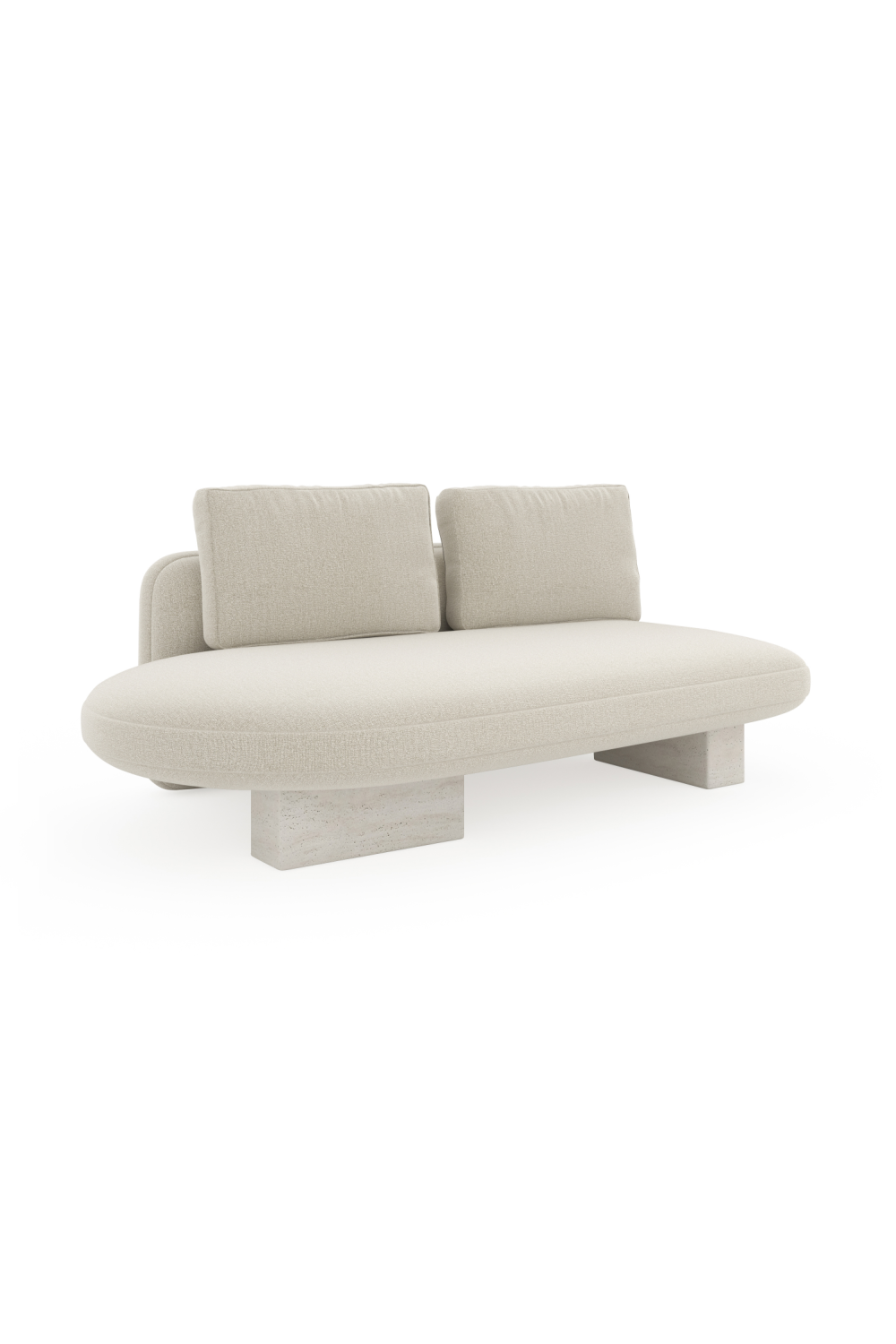 Ecru Linen Armless Bumper | Caracole Overlap | Oroa.com