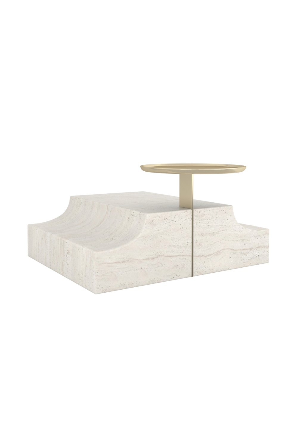 Travertine Wedge Base | Caracole Overlap | Oroa.com