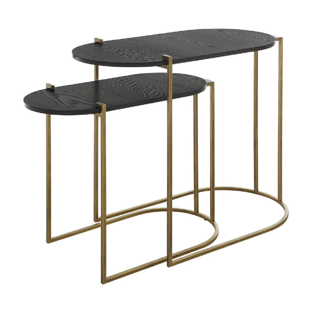 Oval Black Ash Nesting Tables (2) | Oroa.com