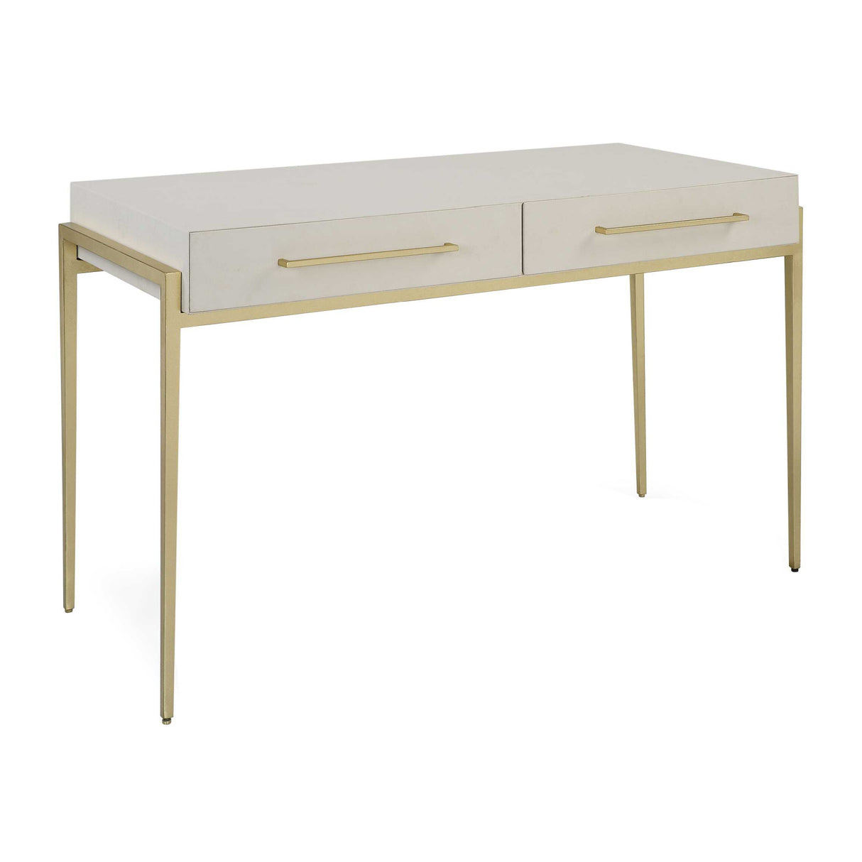 White Shagreen 2-Drawer Desk | Oroa.com