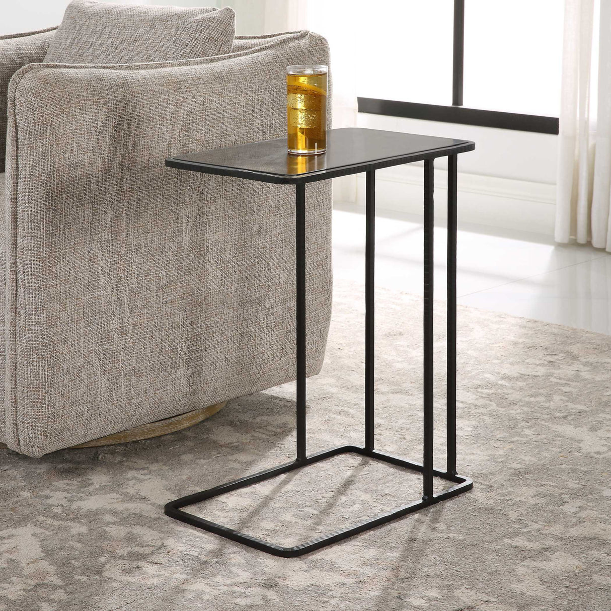 Bluestone C-Shaped Accent Table | Oroa.com