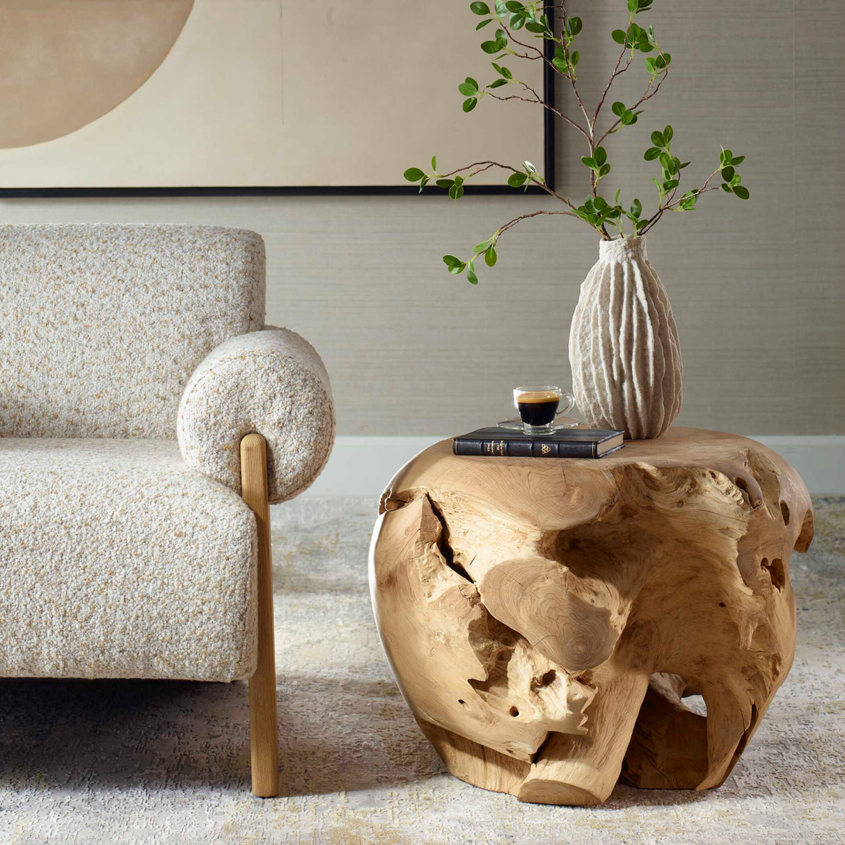 Organic Bleached Teak Side Table | Oroa.com