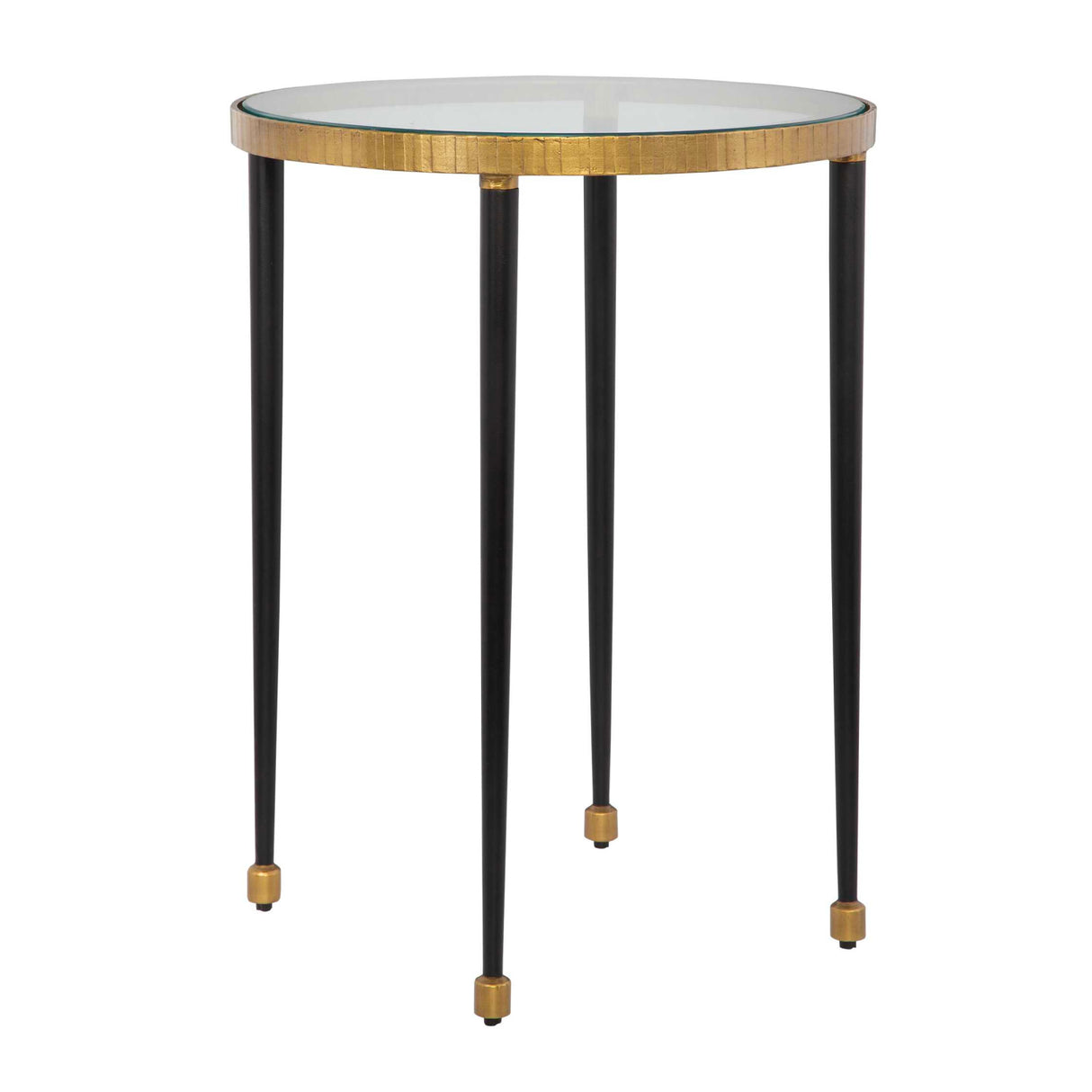 Gold Rimmed Glass Side Table | Oroa.com