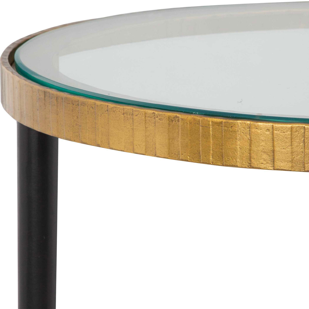 Gold Rimmed Glass Side Table | Oroa.com