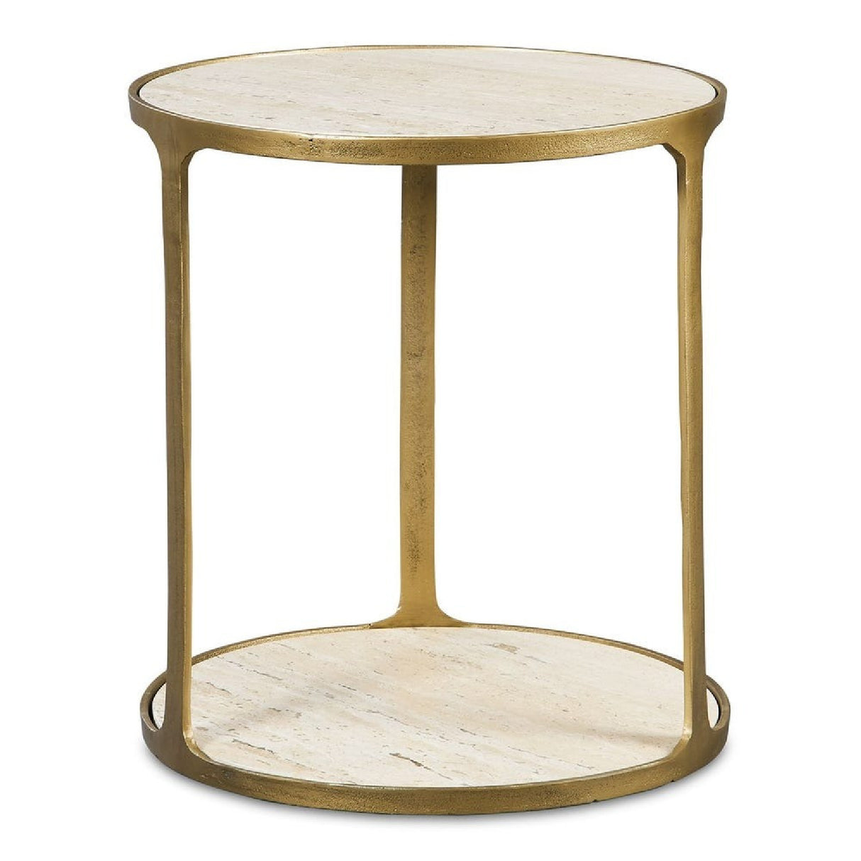 Beige Travertine Side Table | Oroa.com