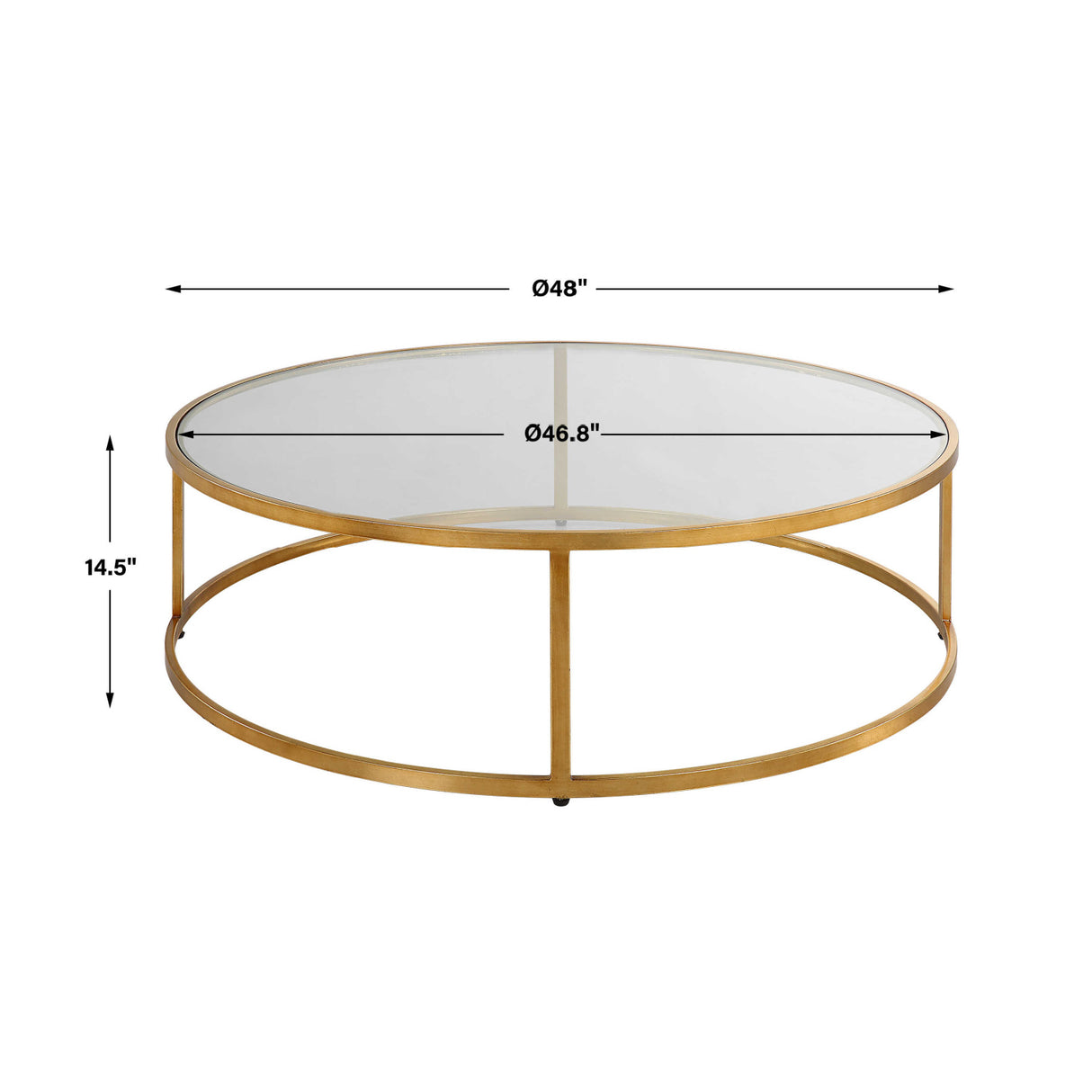Gold Framed Glass Coffee Table | Oroa.com