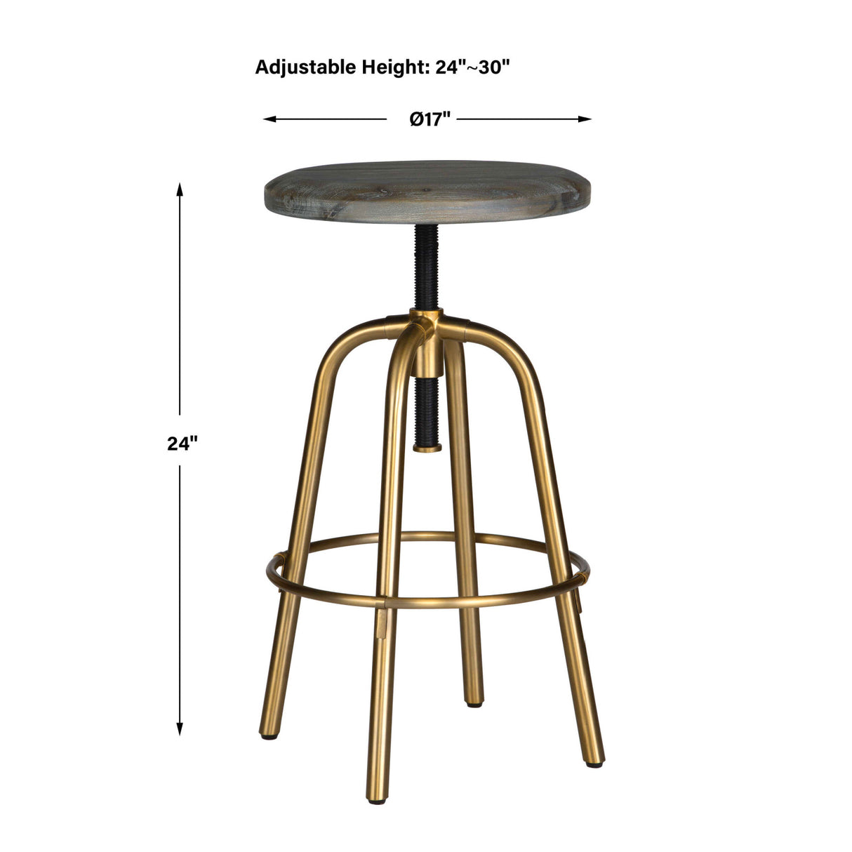 Acacia Top Adjustable Counter Stool | Oroa.com