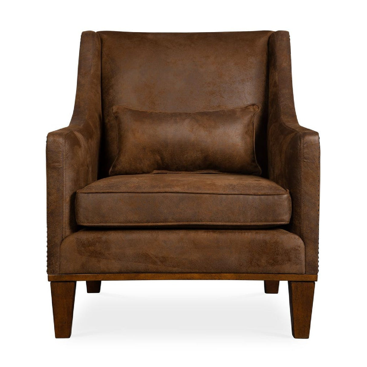 Modern European furniture - Brown Leather Armchair - www.oroa.com | Oroa.com
