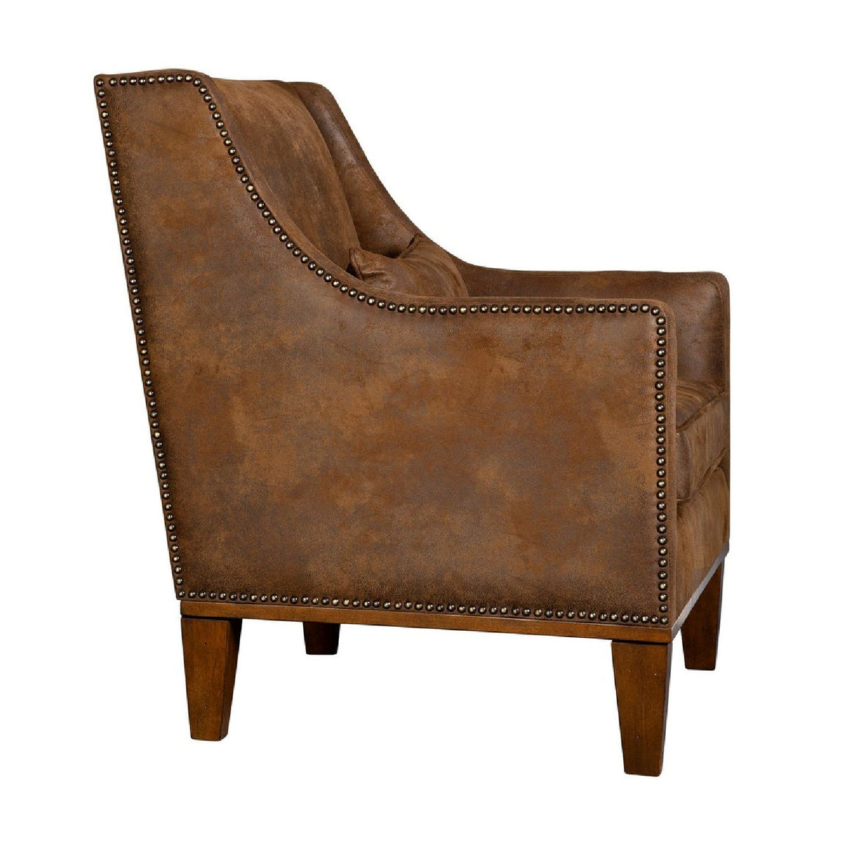 Modern European furniture - Brown Leather Armchair - www.oroa.com | Oroa.com