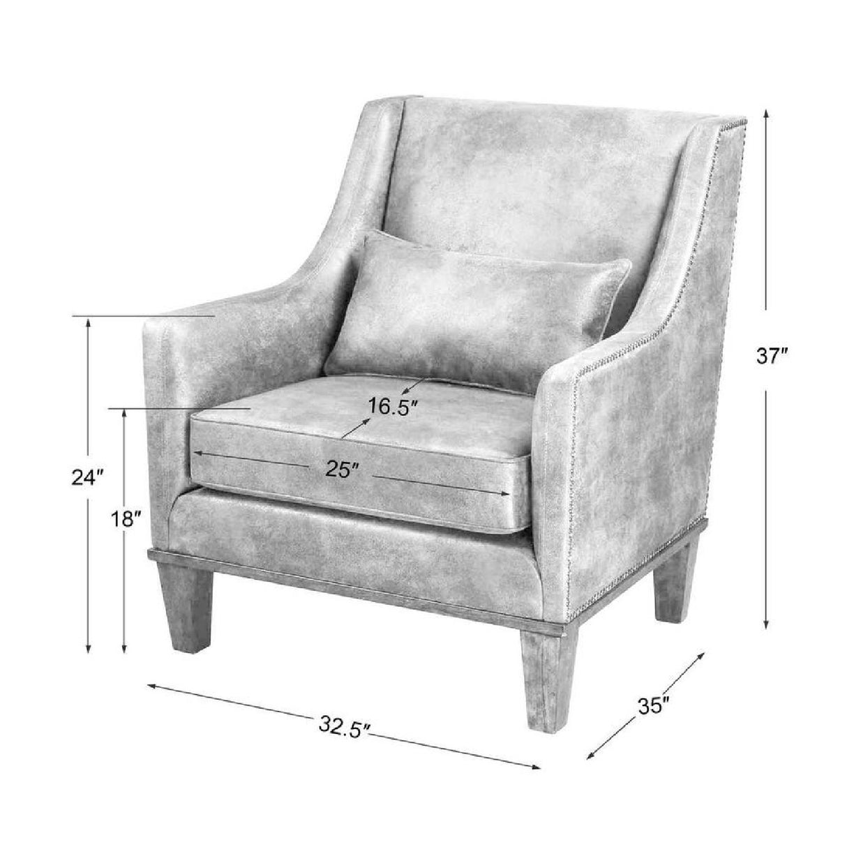 Modern European furniture - Brown Leather Armchair - www.oroa.com | Oroa.com