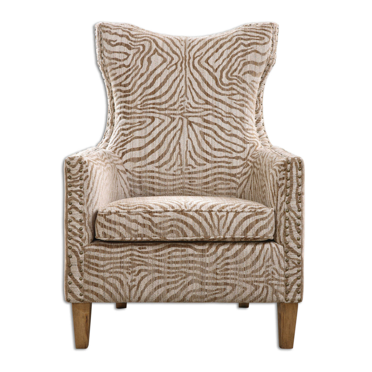 Wingback Beige Lounge Armchair | Oroa.com
