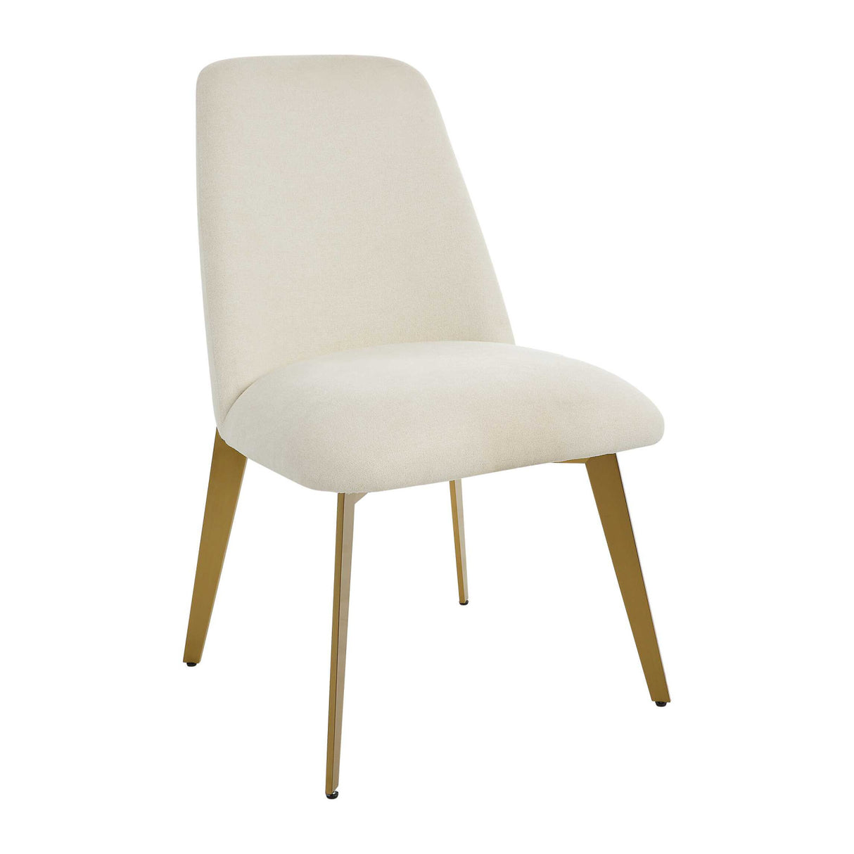 White Fabric Minimalist Dining Chair | Oroa.com