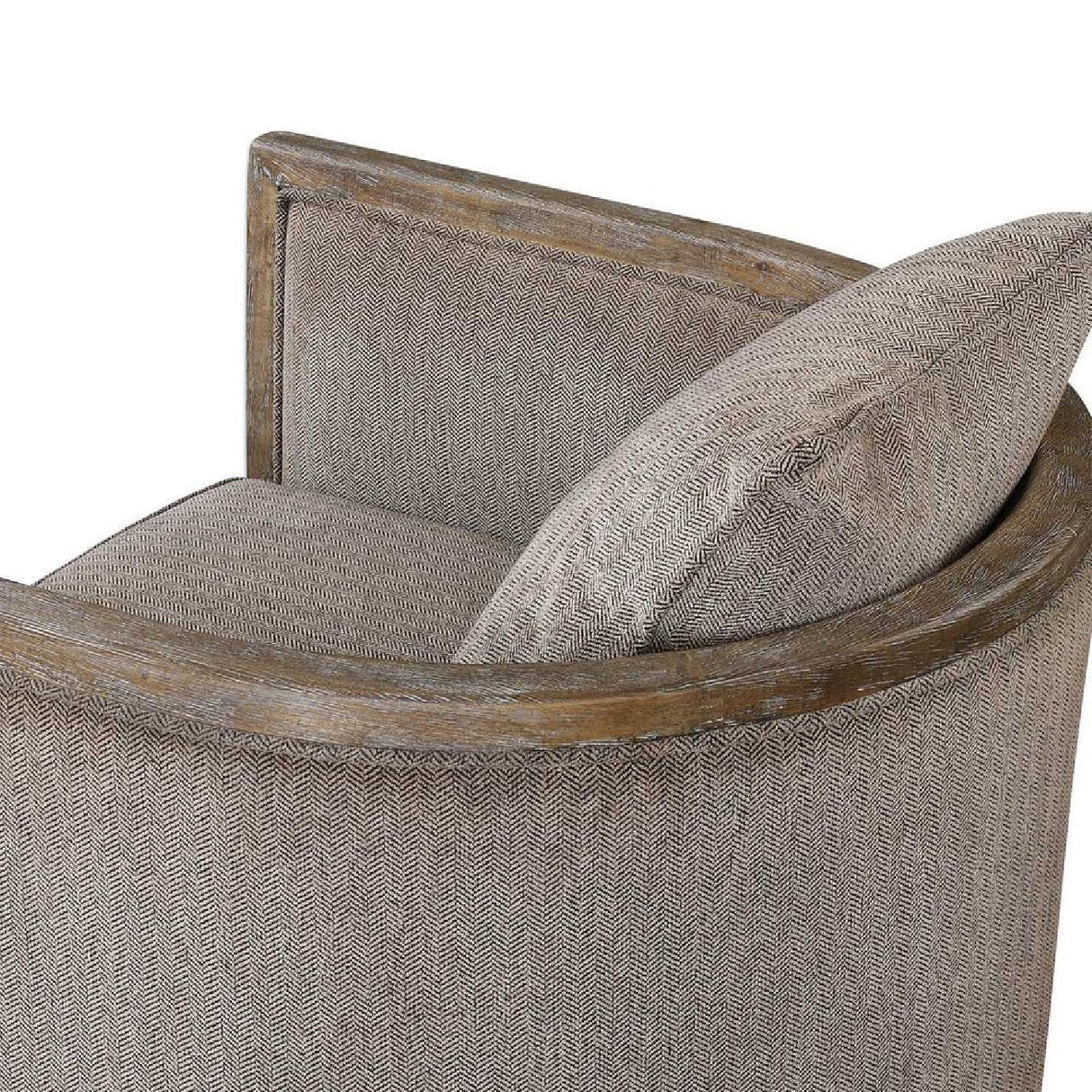 Brown Chenille Accent Tub Chair | Oroa.com
