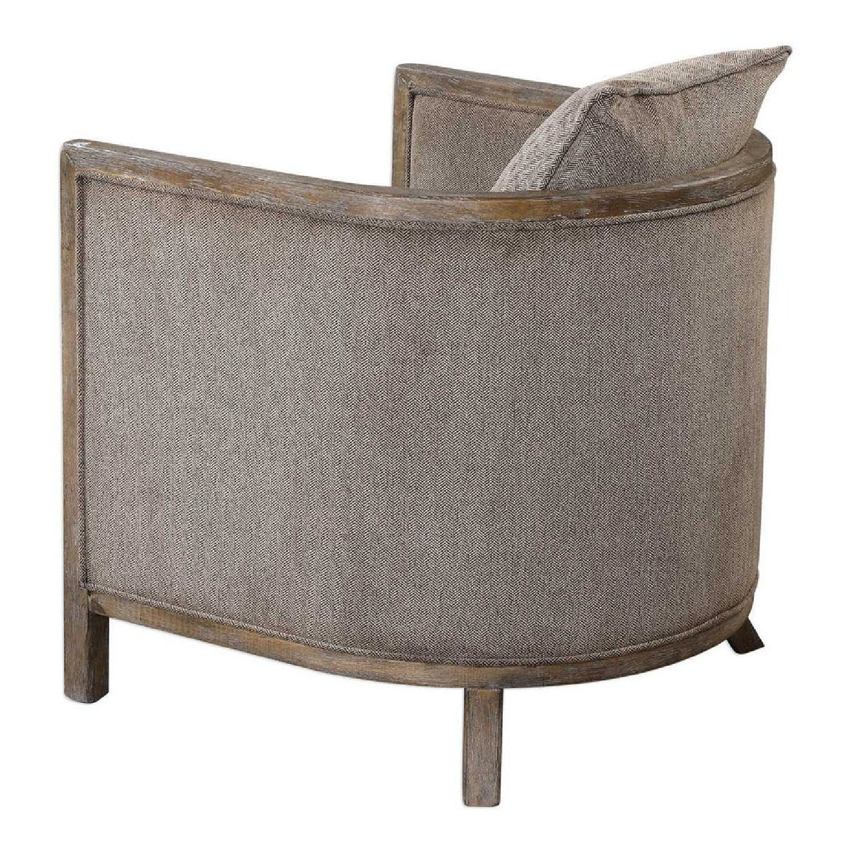 Brown Chenille Accent Tub Chair | Oroa.com