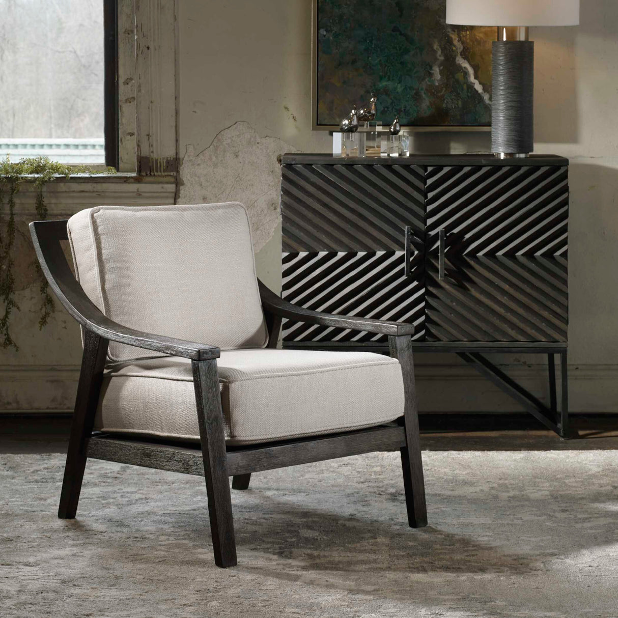 Rustic Hardwood Lounge Chair | Oroa.com