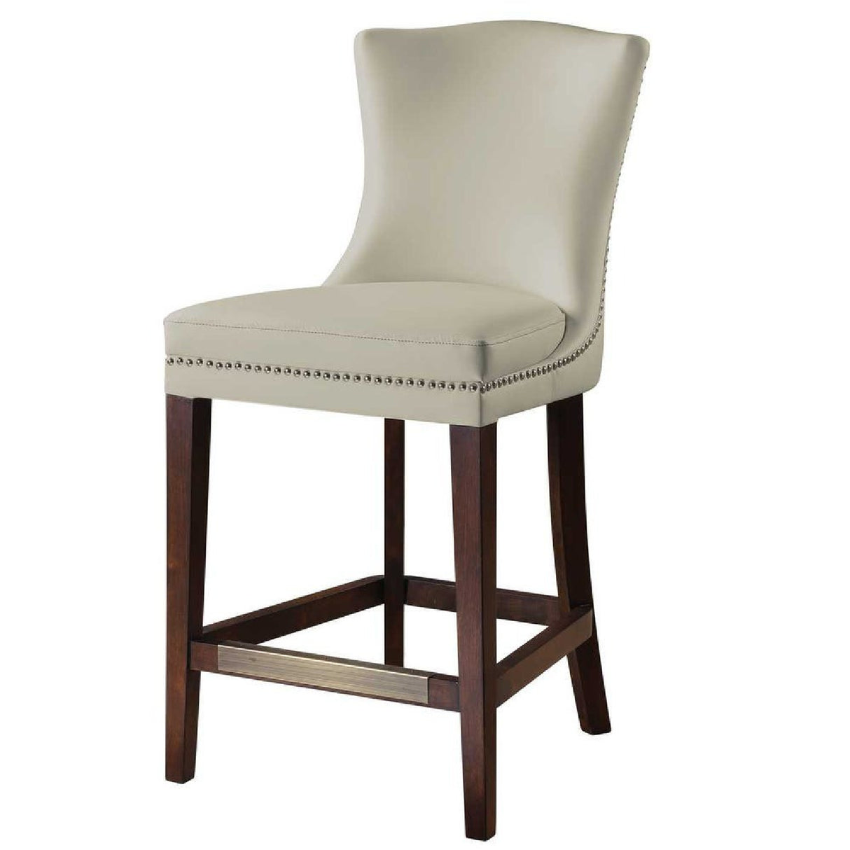 White Leather Inspired Counter Stool | Oroa.com