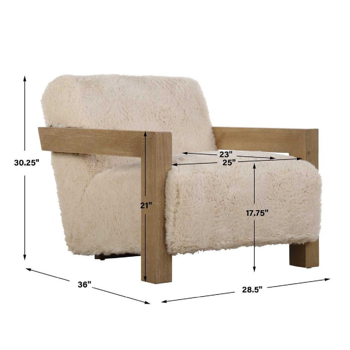 Cream Sheepskin Accent Chair | Oroa.com