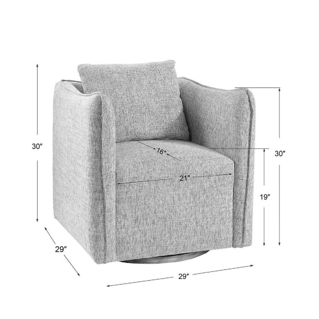 Flanged Edge Swivel Chair | Oroa.com