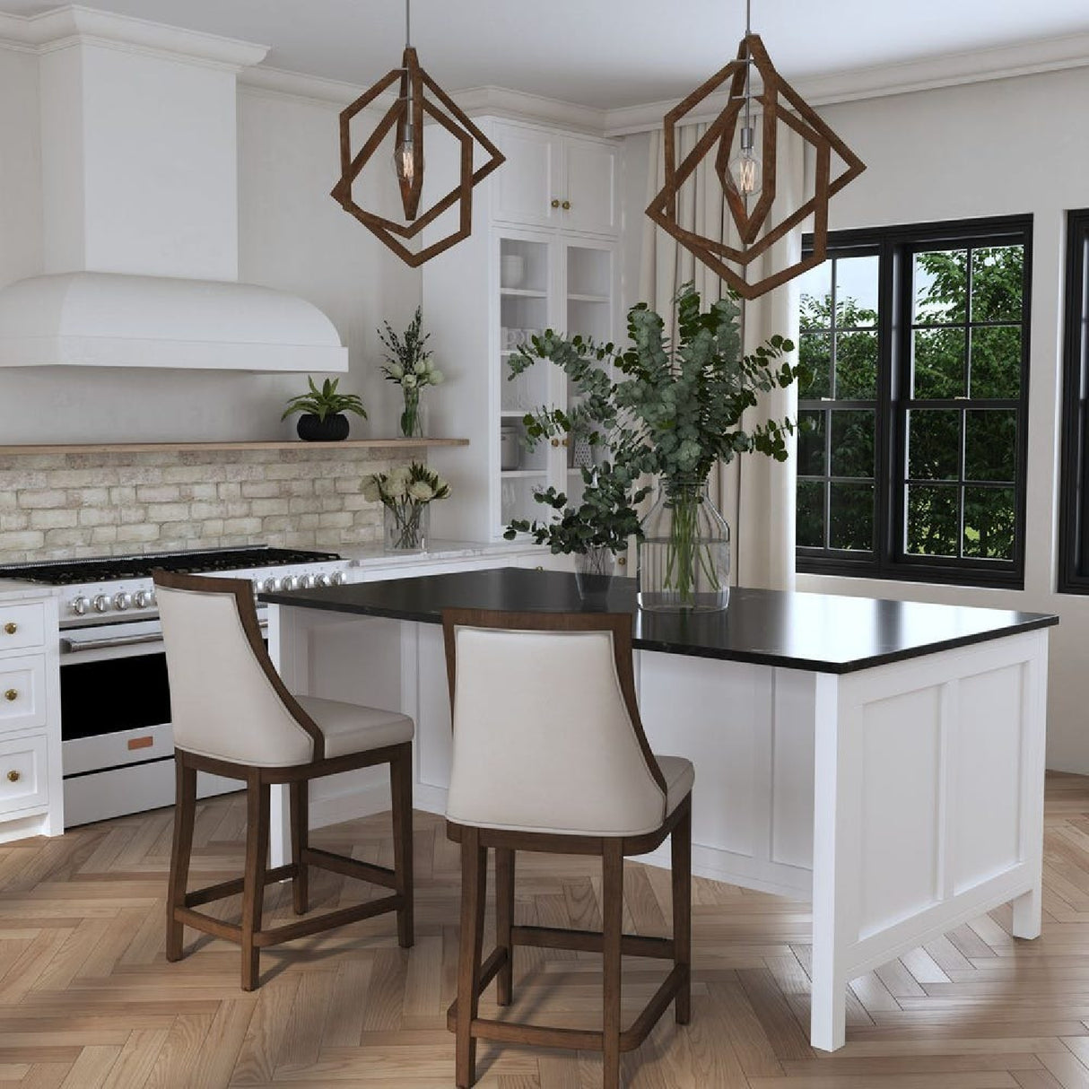 Beige Leather Counter Stool | Oroa.com