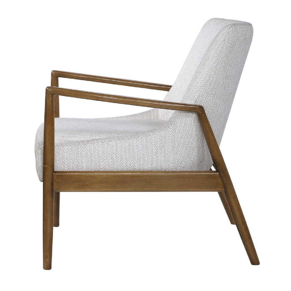 White Fabric Scandinavian Accent Chair | Oroa.com