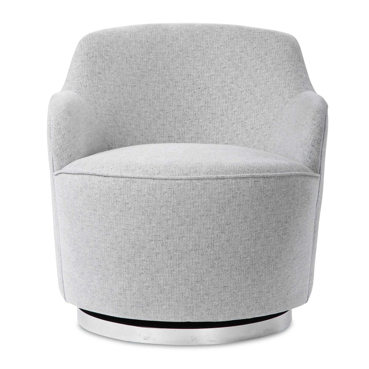 White Linen Blend Swivel Chair | Oroa.com