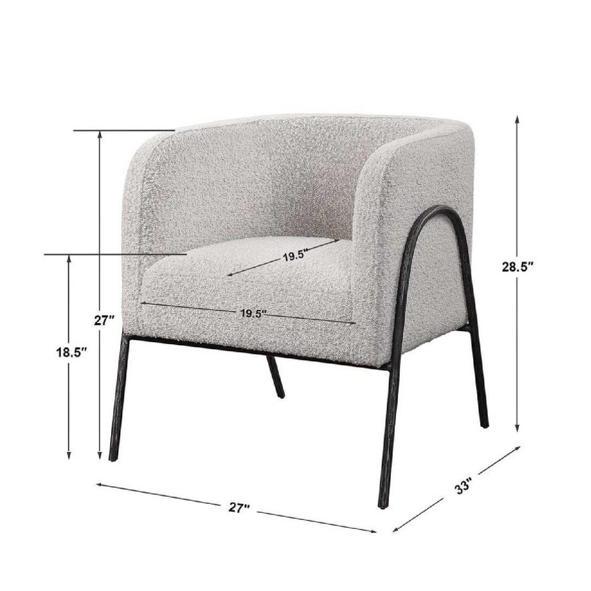 Barrel-Back Scandinavian Accent Chair | Oroa.com
