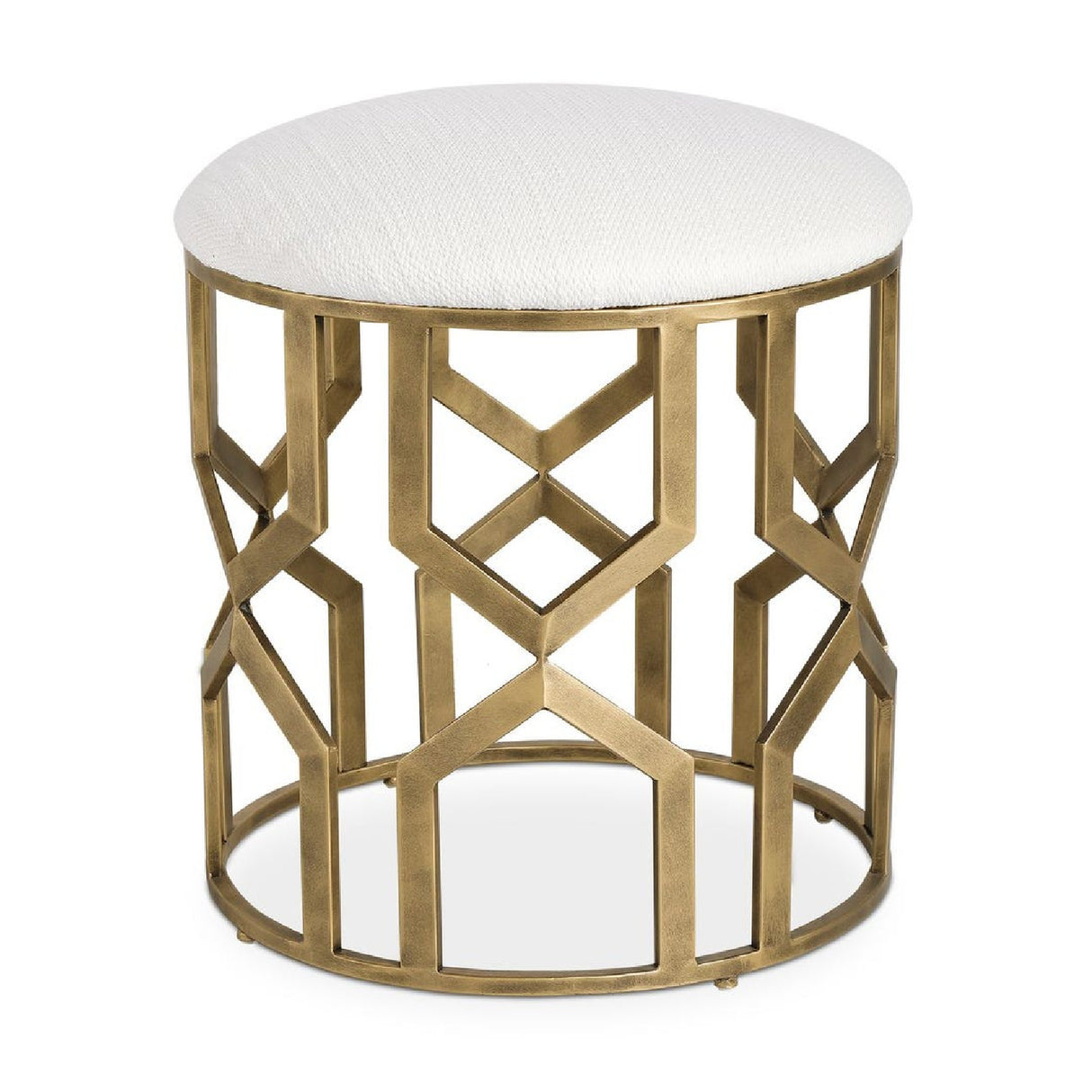 Gold Openwork Accent Stool | Oroa.com