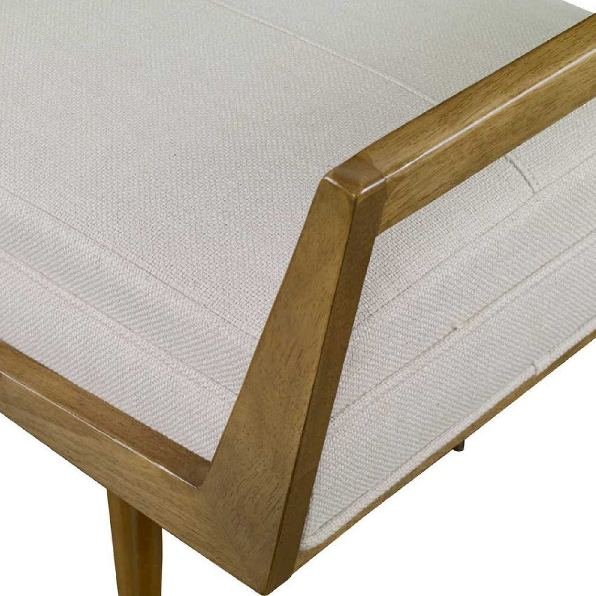 Tufted Beige Fabric Bench | Oroa.com