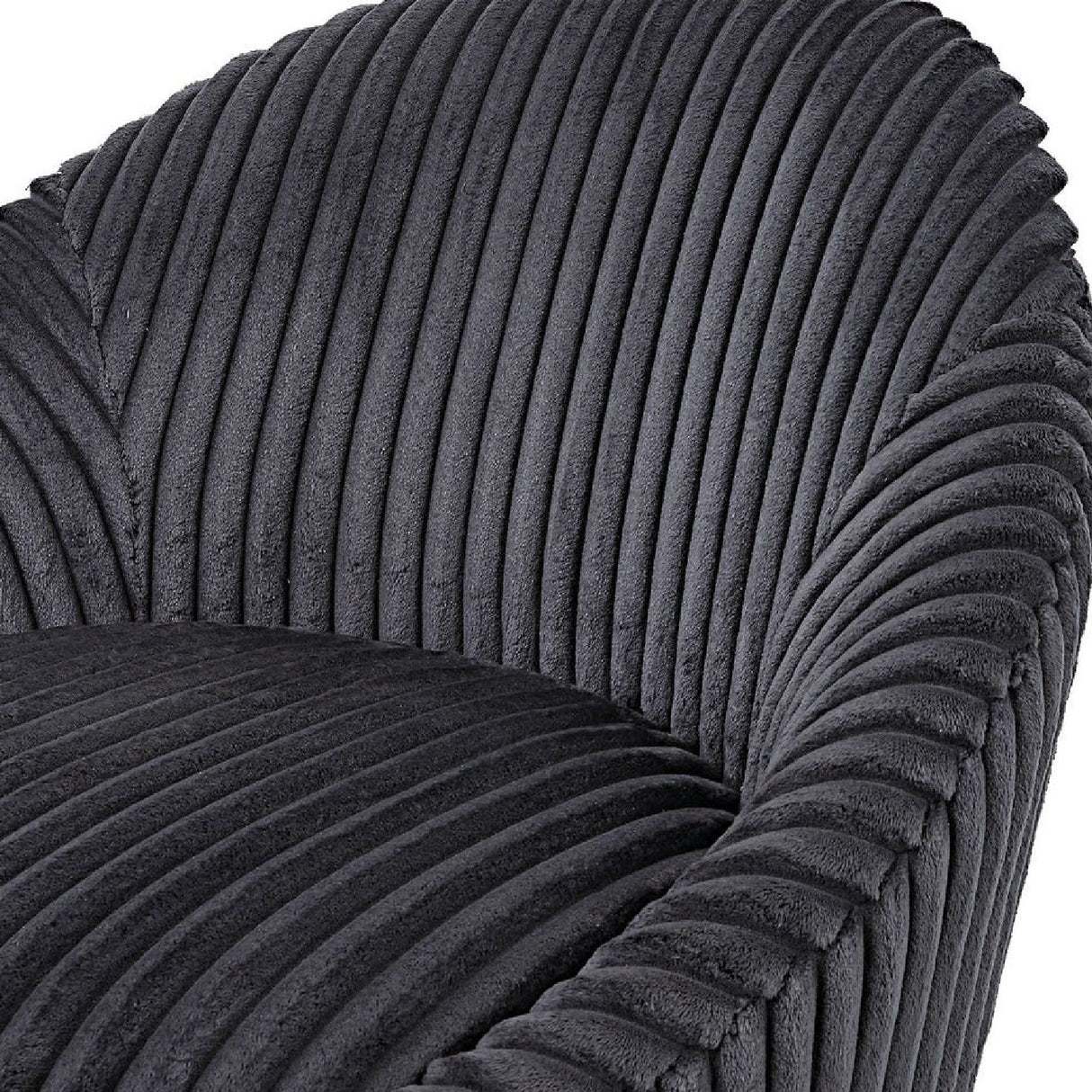 Fluted Chenille Swivel Chair | Oroa.com