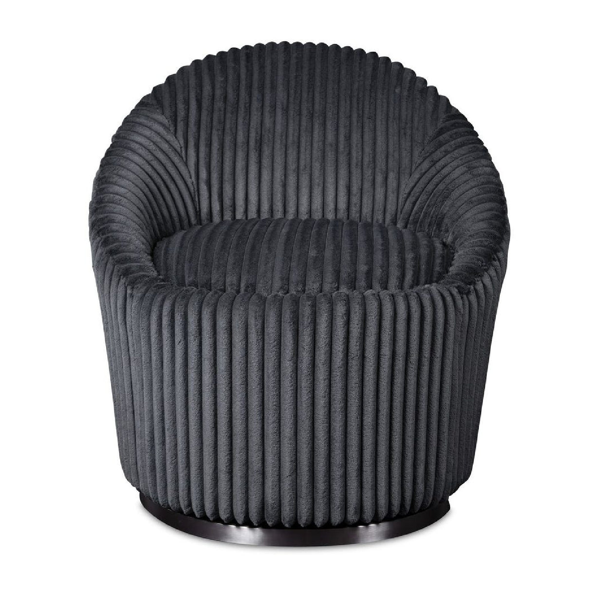 Fluted Chenille Swivel Chair | Oroa.com