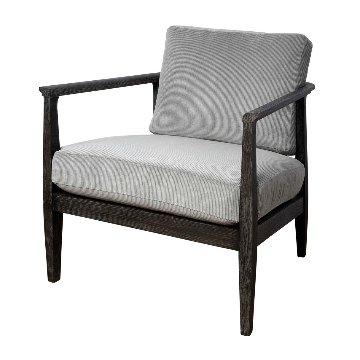 Gray Oak Cushioned Lounge Chair | Oroa.com