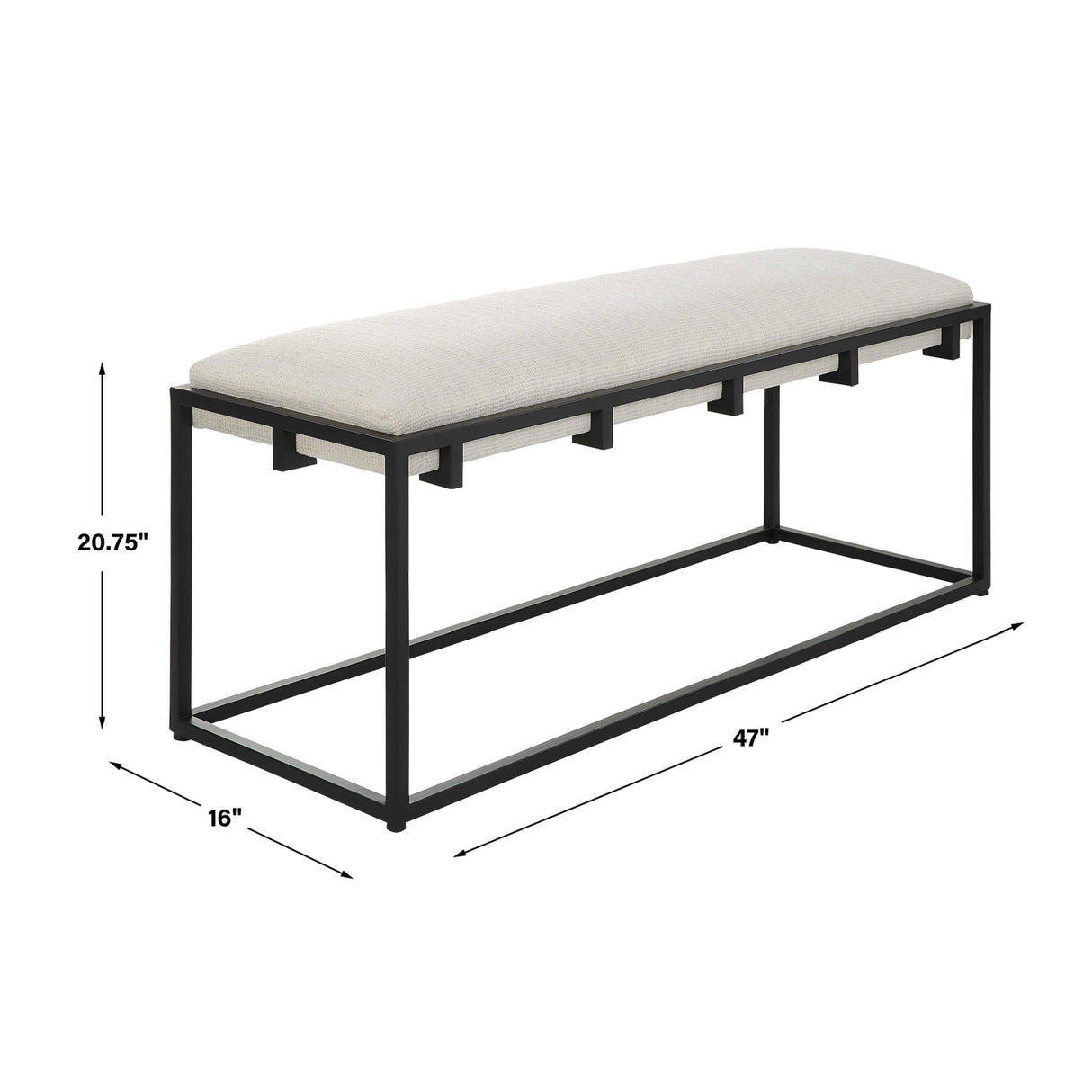 White Waffle Seat Bench | Oroa.com
