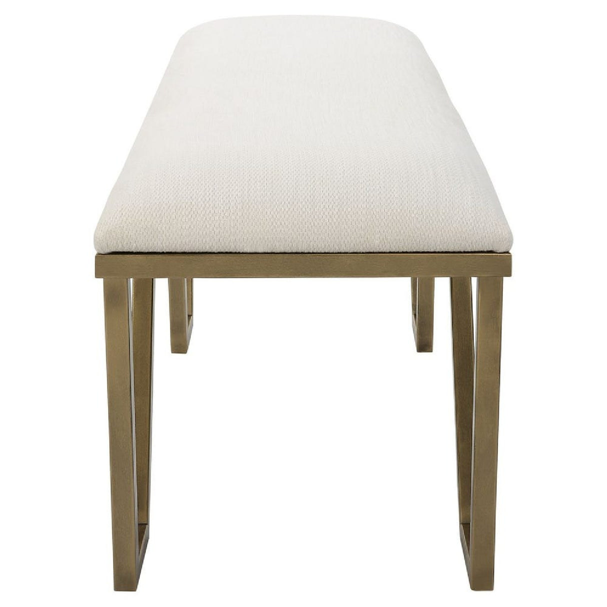 White Textured Fabric Bench | Oroa.com