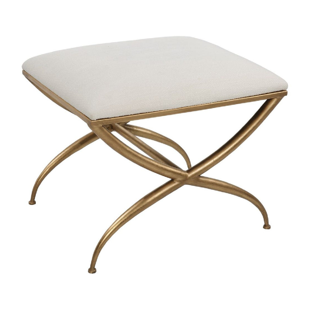 Curved Gold Frame Bench S | Oroa.com