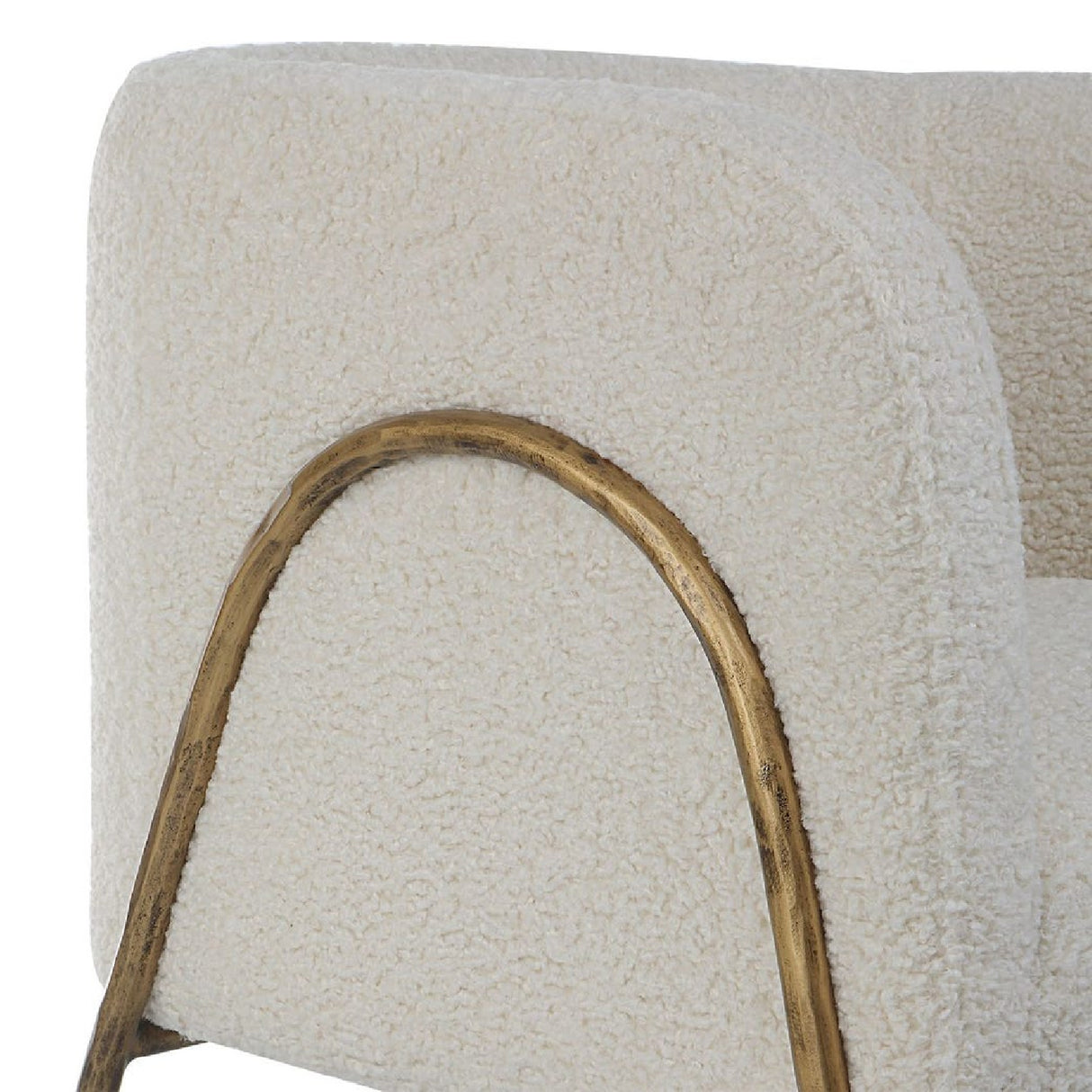 White Shearling Accent Chair | Oroa.com
