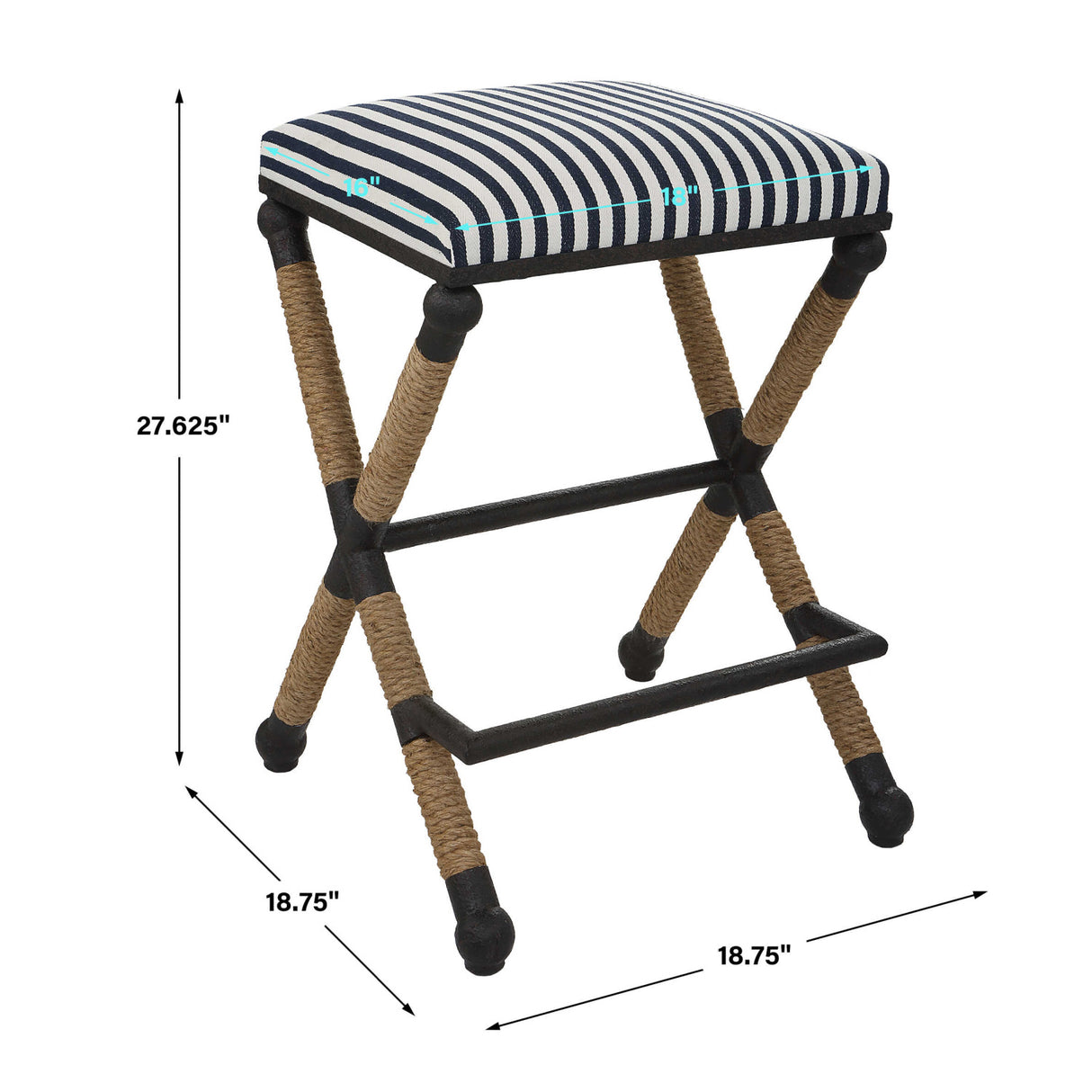 Sailor Striped Counter Stool | Oroa.com