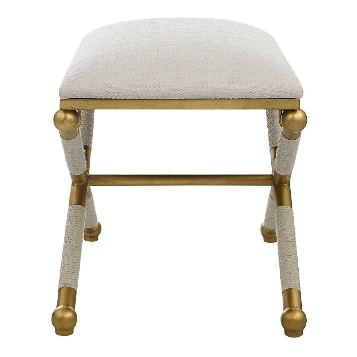 Gold Framed White Bench S | Oroa.com