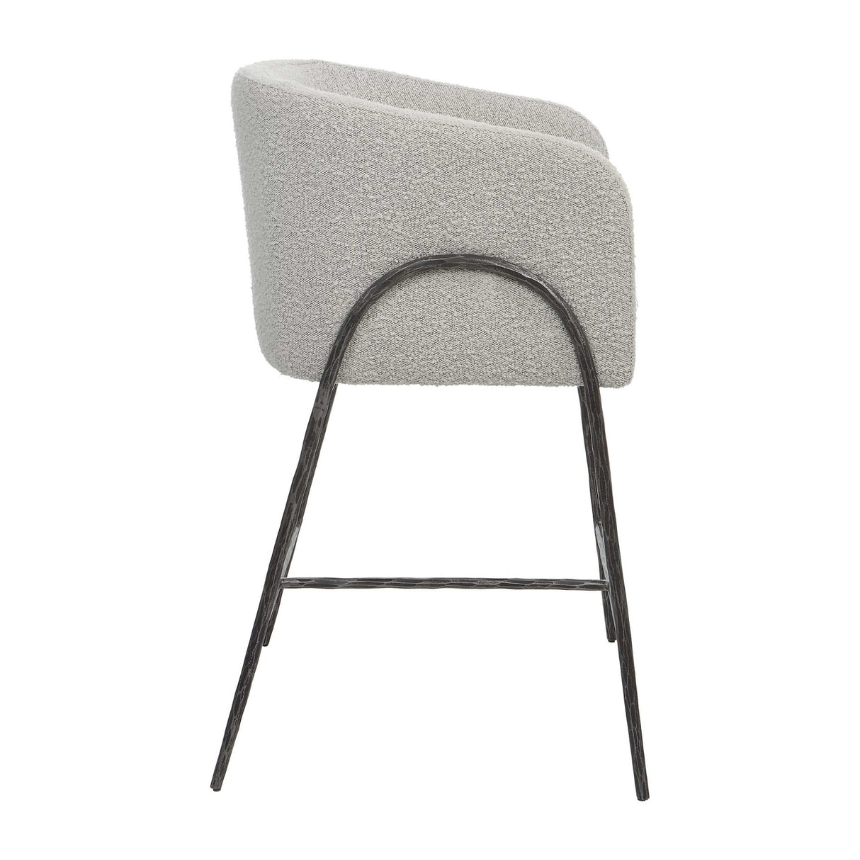 Barrel-Back Boucle Counter Stool | Oroa.com