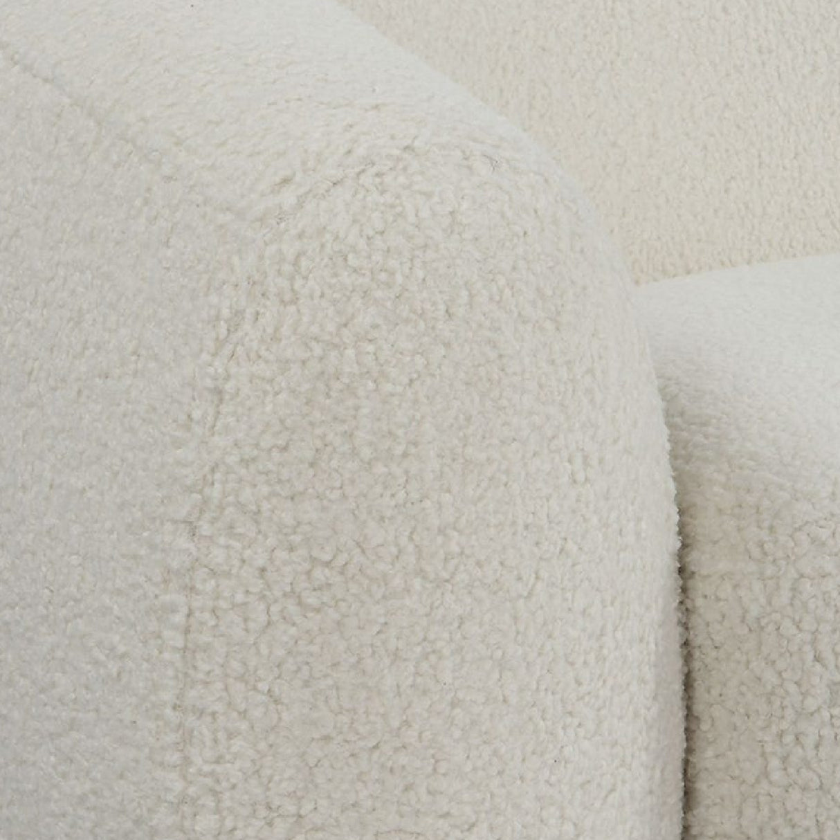 White Shearling Curved Sofa | Oroa.com