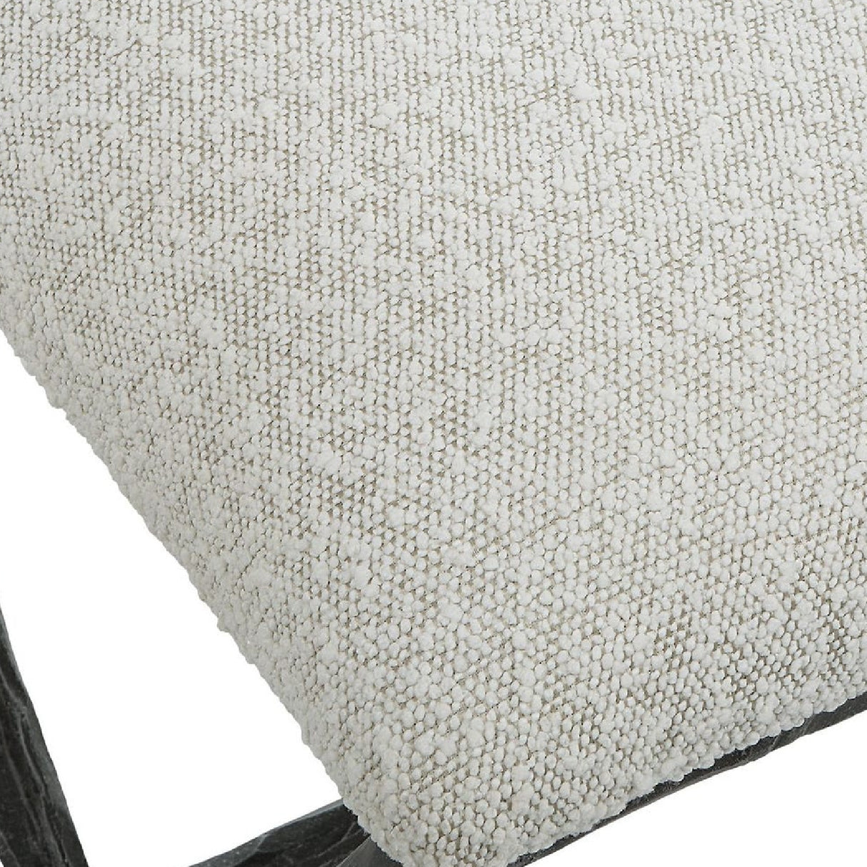 Iron Base White Boucle Bench S | Oroa.com