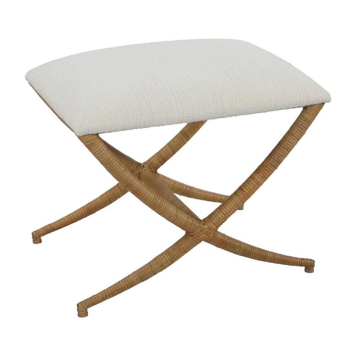 Rattan Wrapped Cross-Base Bench S | Oroa.com