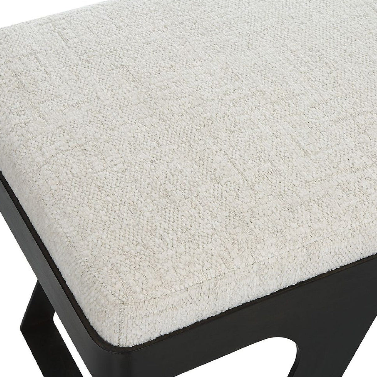 White Chenille Boucle Bench | Oroa.com