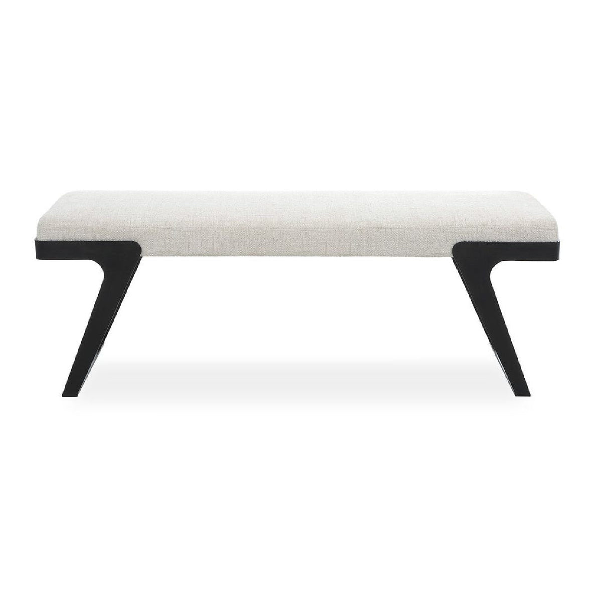 White Chenille Boucle Bench | Oroa.com