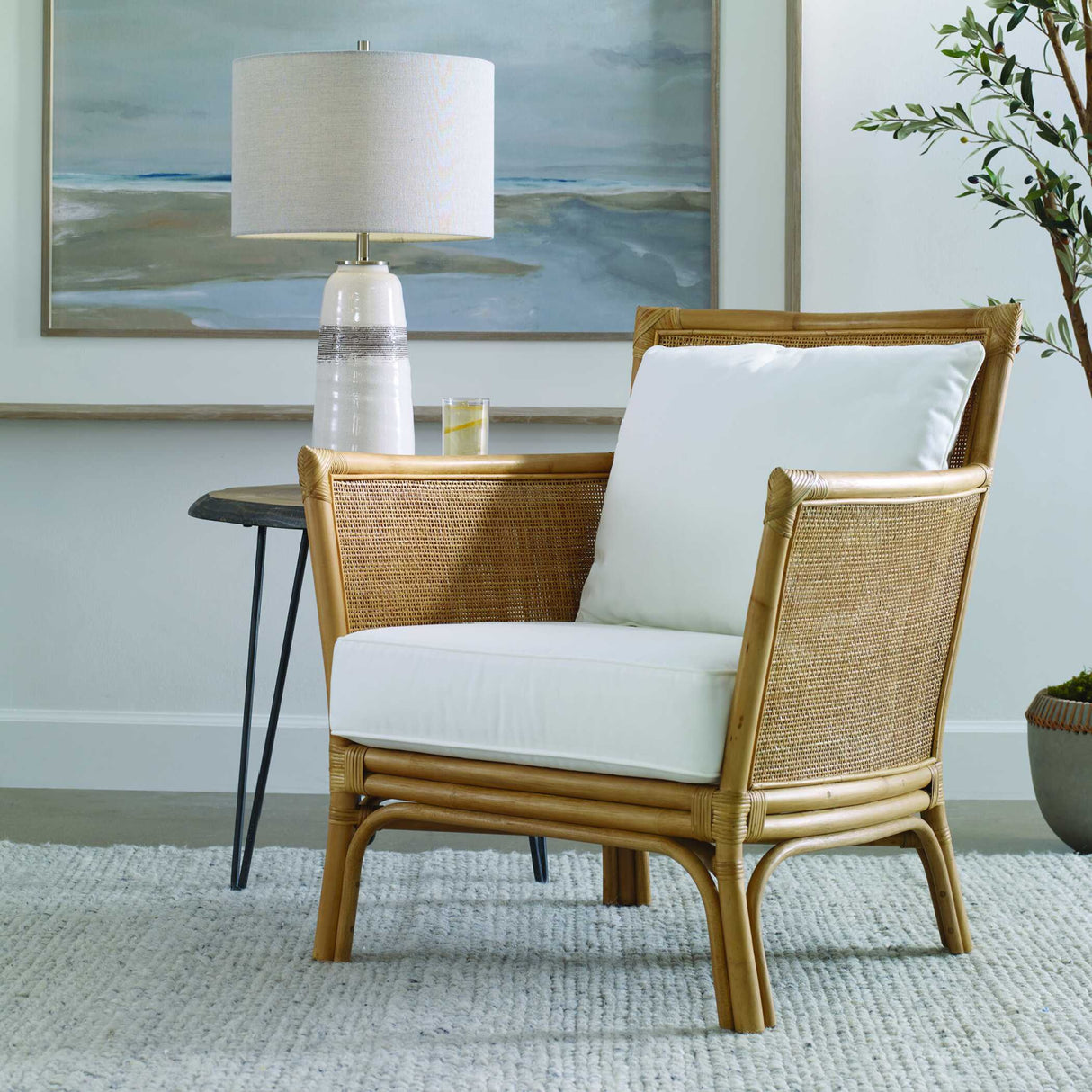Cushioned Rattan Accent Chair | Oroa.com