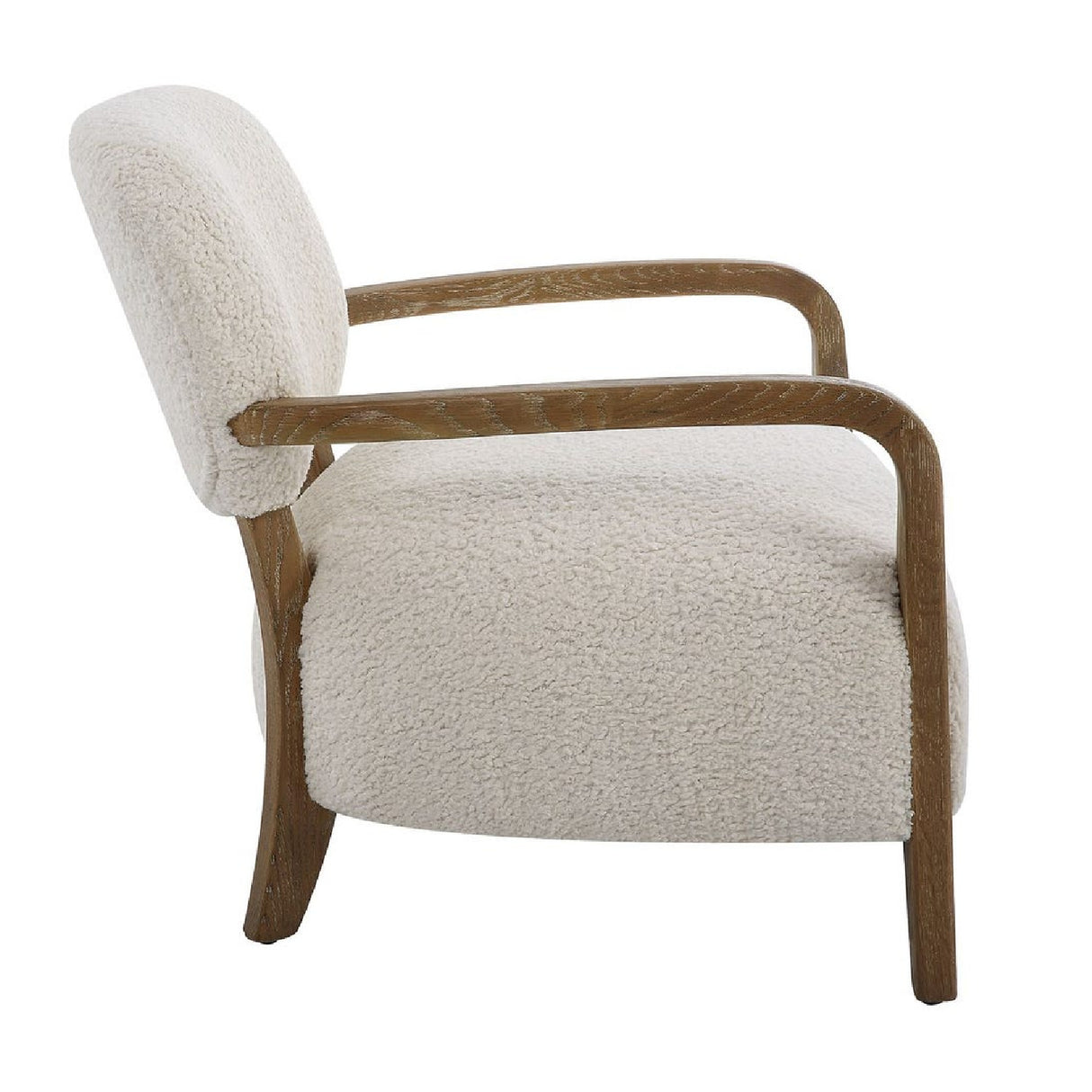 Cream Shearling Accent Chair | Oroa.com