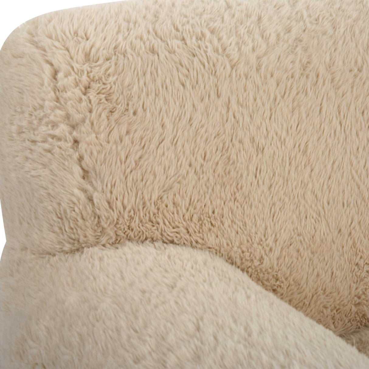 Cream Long-Haired Sheepskin Accent Chair | Oroa.com