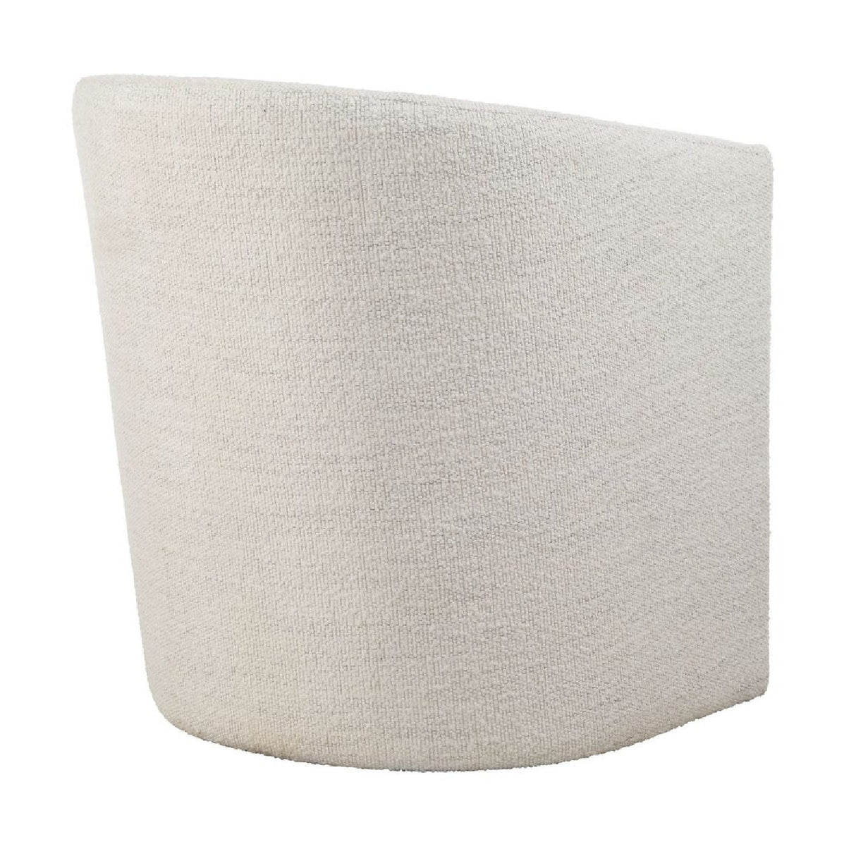 White Boucle Barrel Accent Chair | Oroa.com