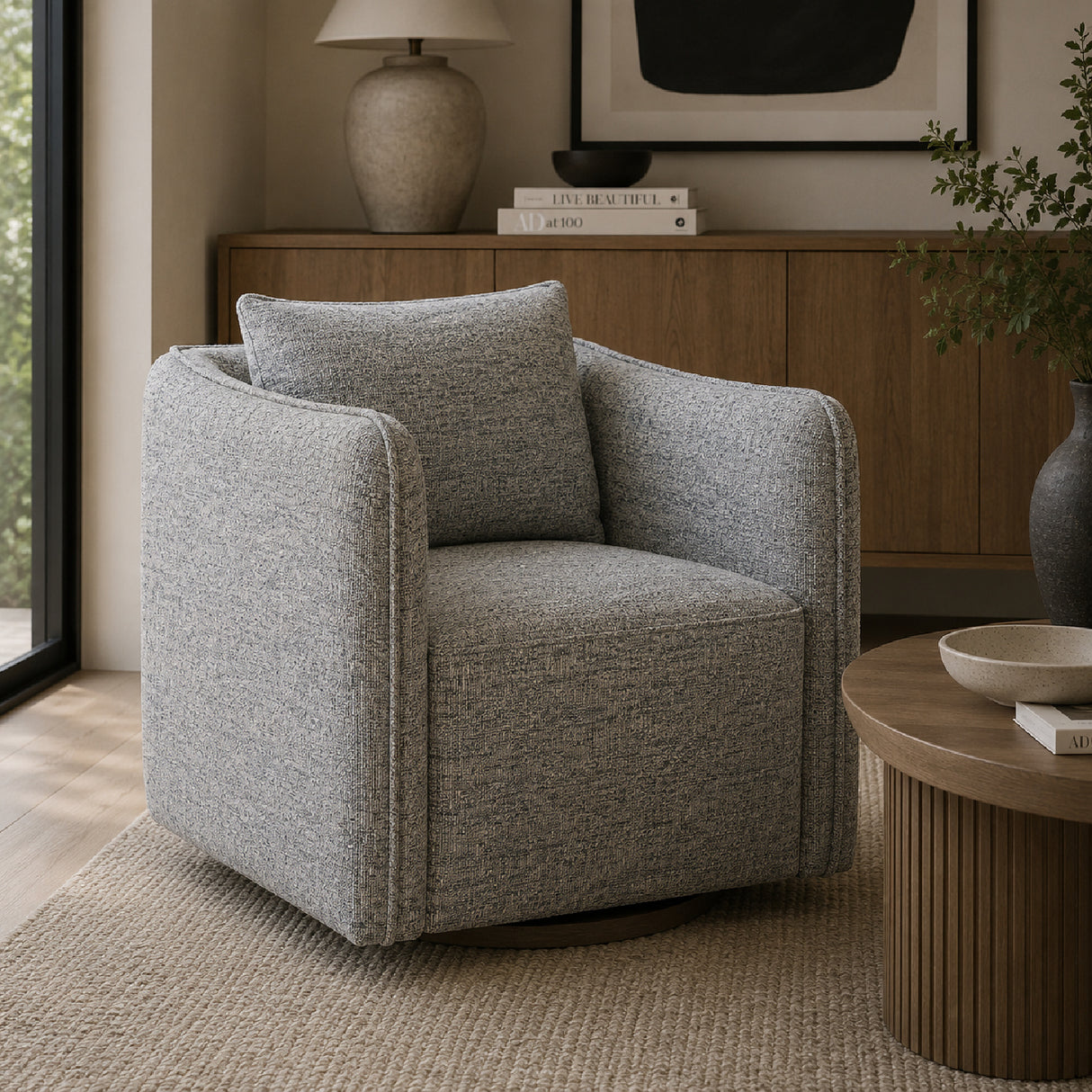 Flanged Edge Swivel Chair | Oroa.com